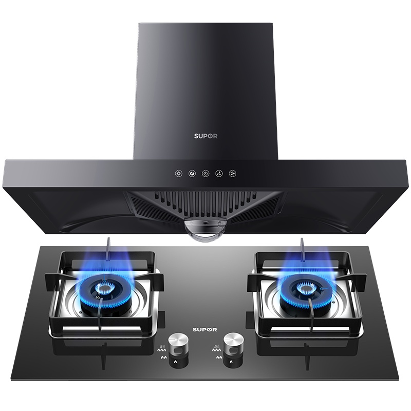 苏泊尔(SUPOR)NT11+P10欧式顶吸式烟灶套装套餐吸油烟机燃气灶套装(天然气)