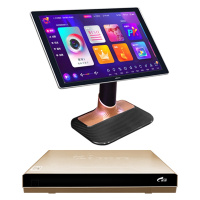 eVideo/视易D60S 21.5英寸触摸屏黑色台式架+主机含3TB硬盘 安卓系统KTV点歌机触摸屏家庭卡拉OK点唱机