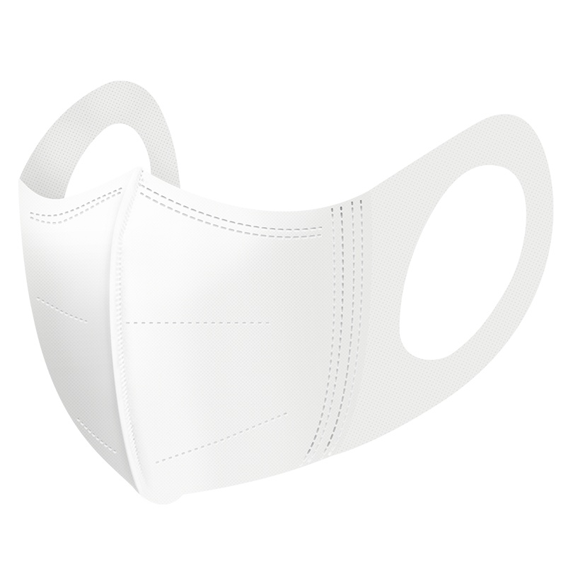 华拓医用隔离面罩网红3d立体医护 白色口罩一次性医用口罩 成人学生专用[大号][30只非独立装]三层防护透气女