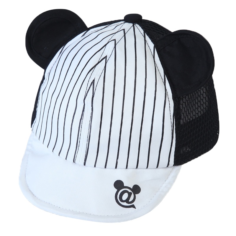 milky friends儿童帽子春夏季宝宝棒球帽男小童外出鸭舌帽女童遮阳帽0-1-2岁网格帽