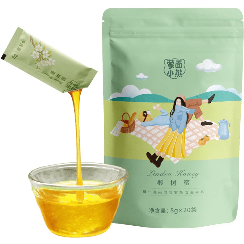 蒙面小熊便携蜜8g*20椴树雪蜜蜂蜜