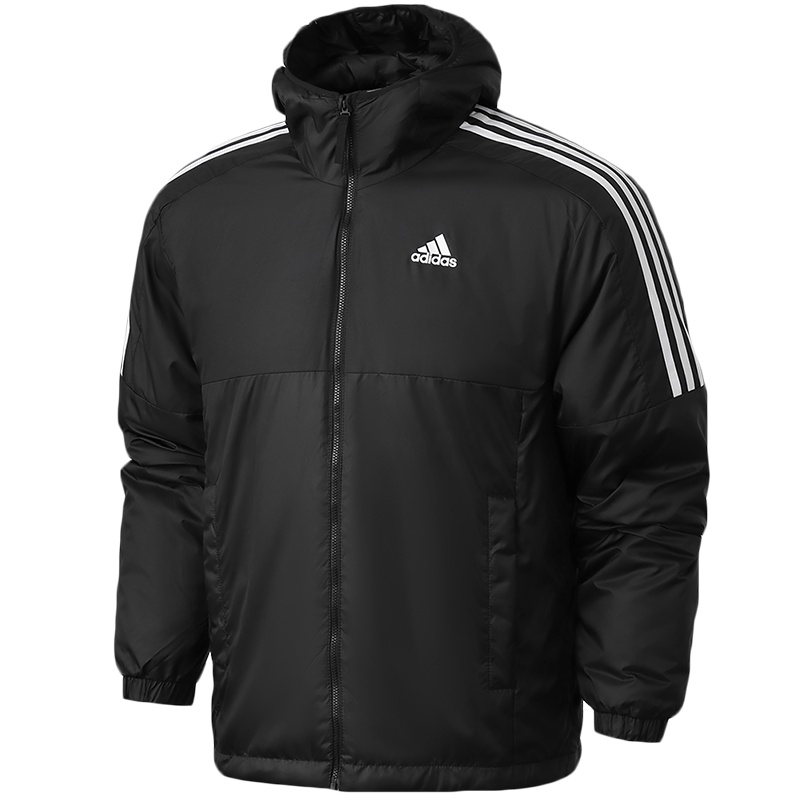 阿迪达斯男服棉服连帽保暖户外运动休闲夹克外套GH4601