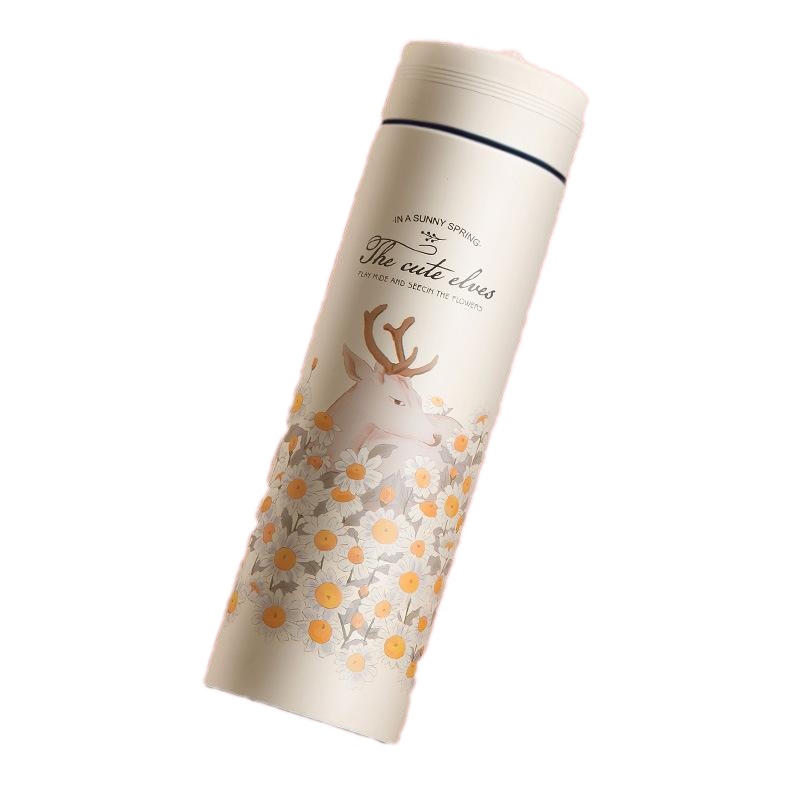 苏宁宜品304不锈钢保温杯450毫升学生智能温显高颜值水杯男女家用车载韩版