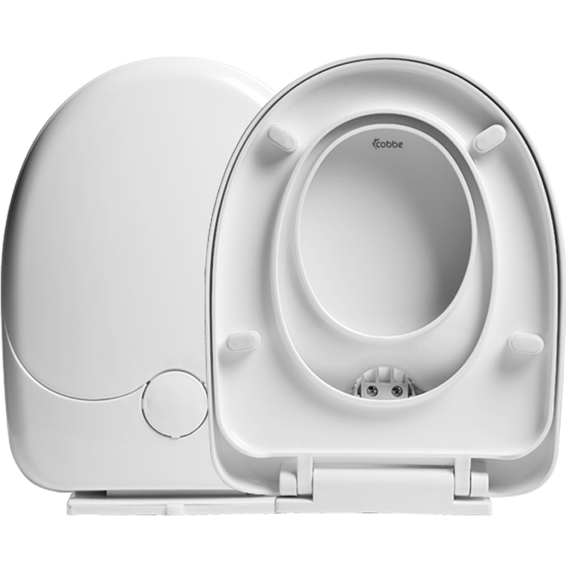 卡贝抽水马桶盖家用坐便器配件老式通用马桶圈u ov型加厚子母盖板