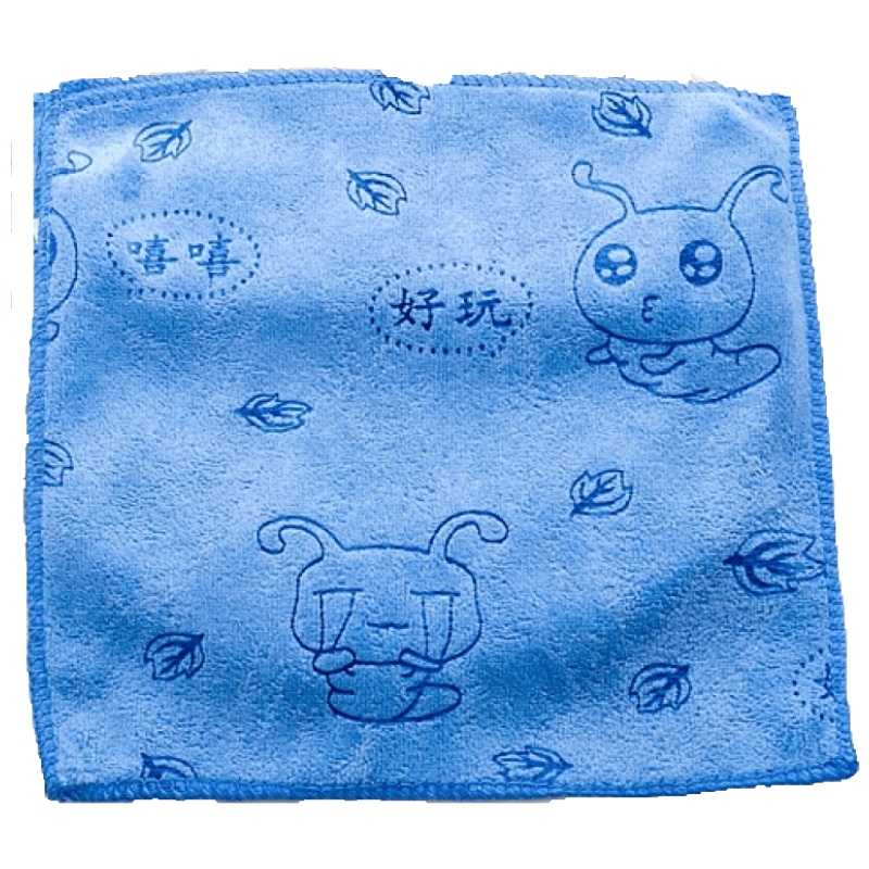 权夫人幼儿园小方巾带挂钩批儿童专用四方毛巾洗脸比棉吸水手帕