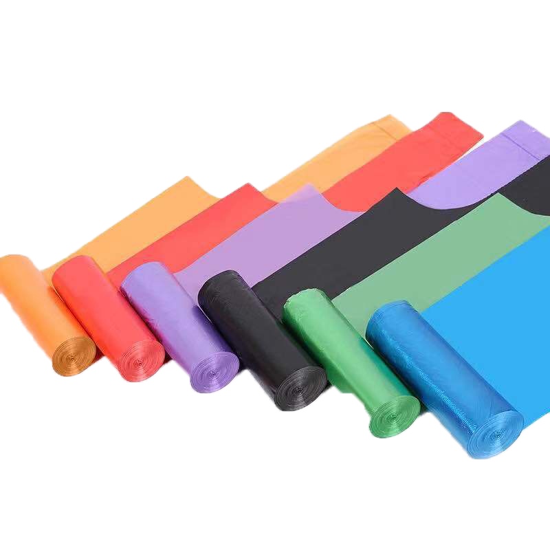 【MOXI/膜西】垃圾袋50只装家用加厚平口手提点断式黑色彩色塑料袋