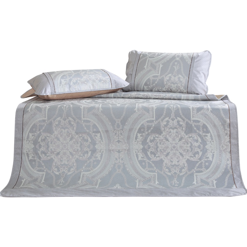 富安娜(FUANNA)家纺夏季凉席套件夏天莱赛尔天丝凉席凉枕1.5m双人1.8m床单式