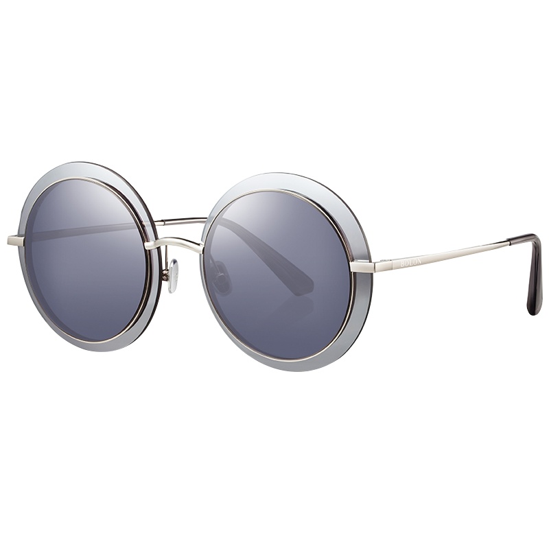 BOLON暴龙圆形金属板材框太阳镜女潮流墨镜个性复古眼镜BL7015