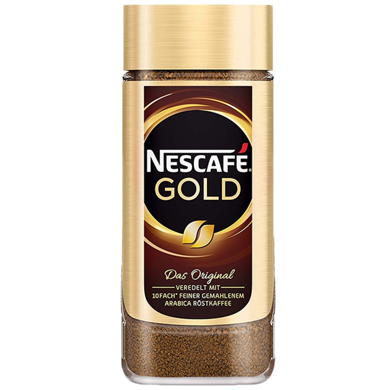 [产自德国]雀巢(Nestle)速溶金牌原味黑咖啡 200g/瓶 进口咖啡 速溶原味咖啡 咖啡粉 荷兰进口