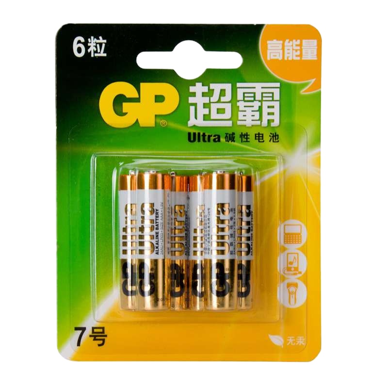 (HD)超霸(GP)GP24AU-2IL6 7号 6个/卡 碱性电池 (计价单位:卡)