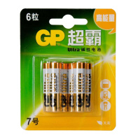 (HD)超霸(GP)GP24AU-2IL6 7号 6个/卡 碱性电池 (计价单位:卡)