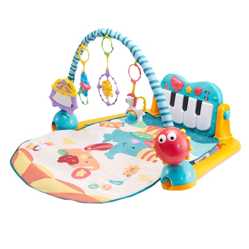 澳贝脚踏钢琴健身架器音乐0-12个月婴儿玩具男女孩1岁新马戏团钢琴健身架461113