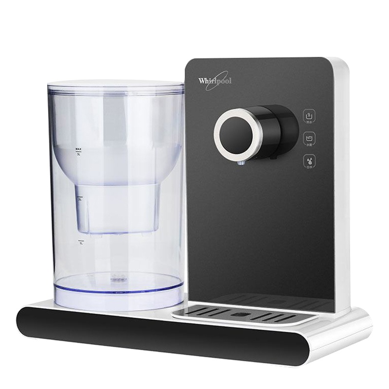 惠而浦(Whirlpool)饮水机WK-AP02Q-3黑 台式速热家用办公室智能饮水机直饮机 智能温控 四重过滤 净化饮