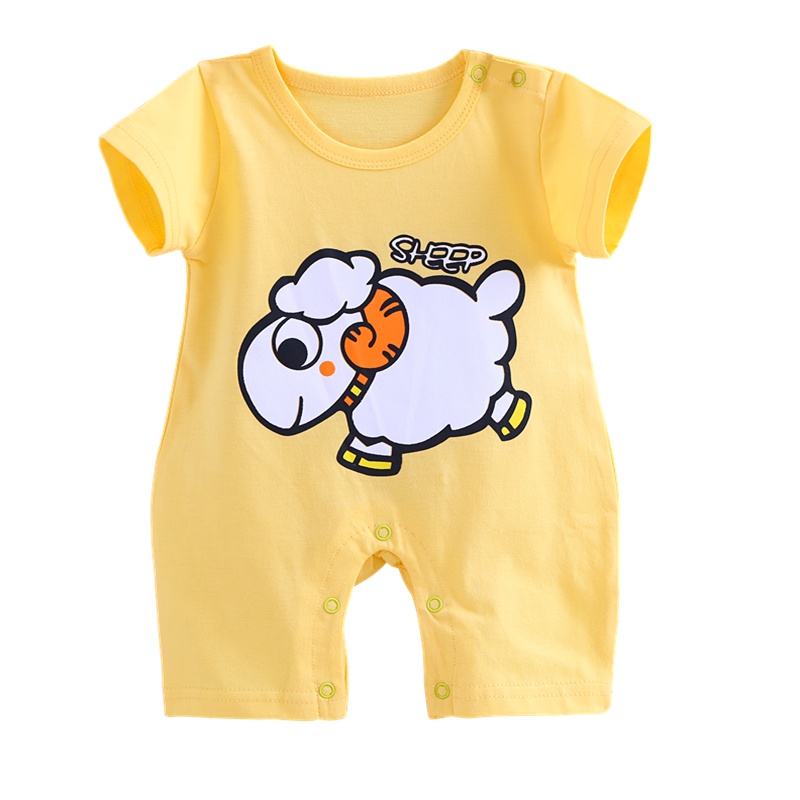 卡比一木KBMLOVELY 0-9个月男女宝宝夏季纯棉卡通爬服婴幼儿内衣婴儿连体衣爬爬服闭档哈衣JK003