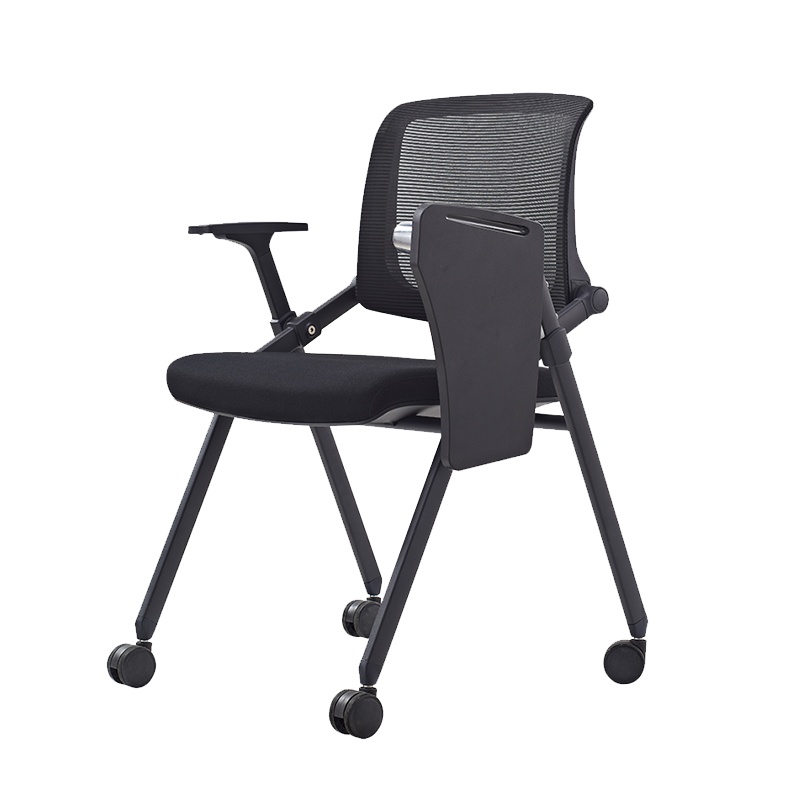 全简培训椅带写字板滑轮电脑椅简易会议折叠椅课桌一体椅