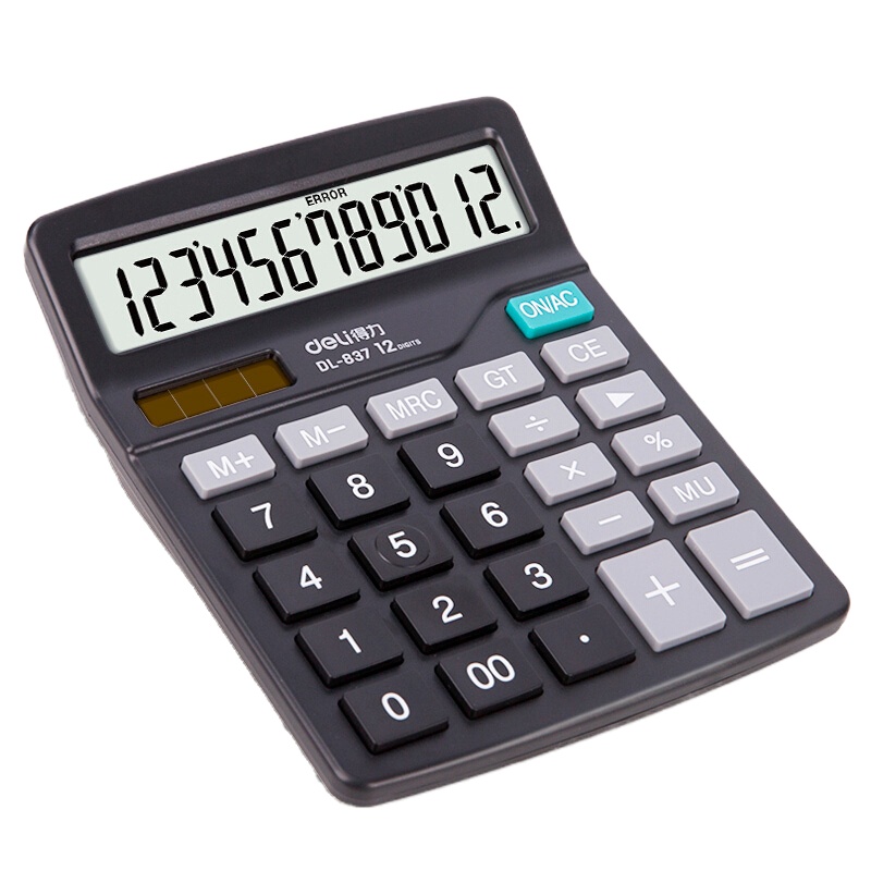 得力(deli)837 桌面计算器 (计价单位:台) 黑