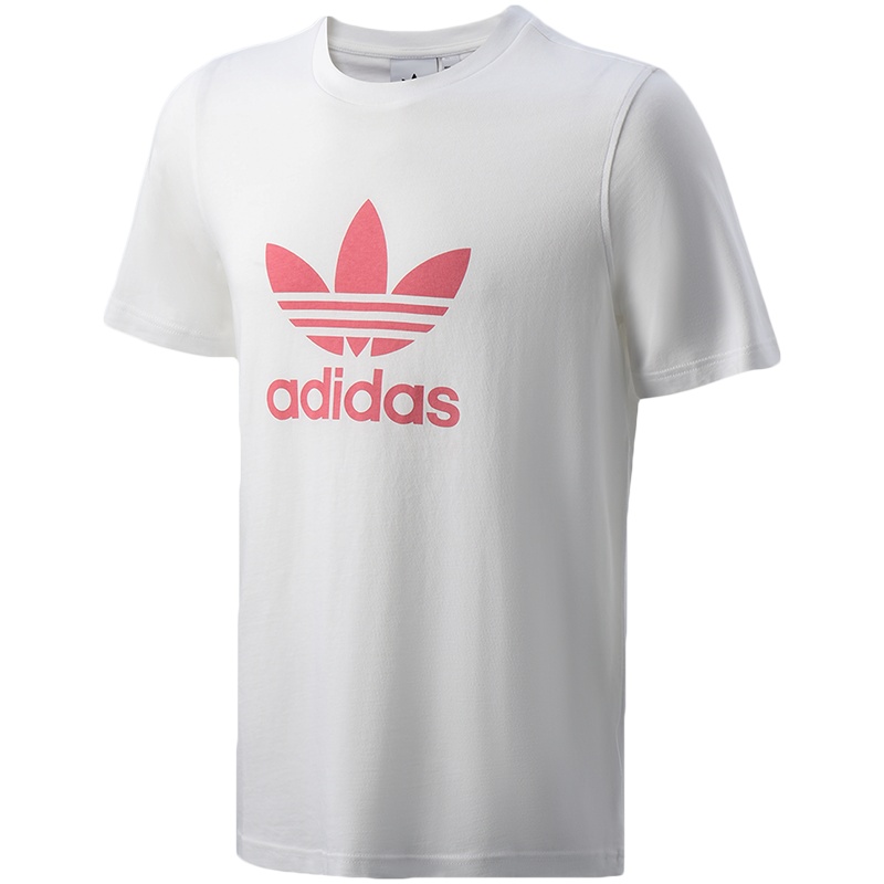 阿迪达斯三叶草男服短袖T恤LOGO款休闲运动服GN3485