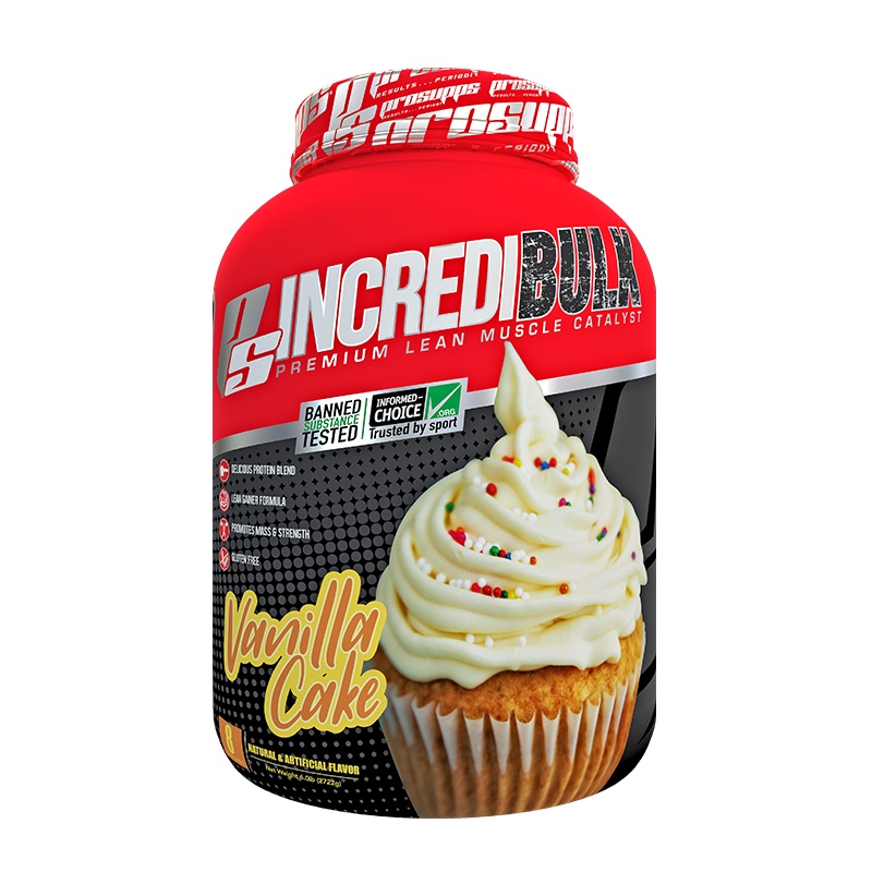 海德力ProSupps 超霸增健肌粉6磅黄金碳水蛋白比增重蛋白粉 香草蛋糕味