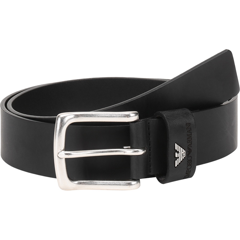 EMPORIO ARMANI 阿玛尼 男士 牛剖层革针扣式皮带腰带 Y4S198 YDD4G
