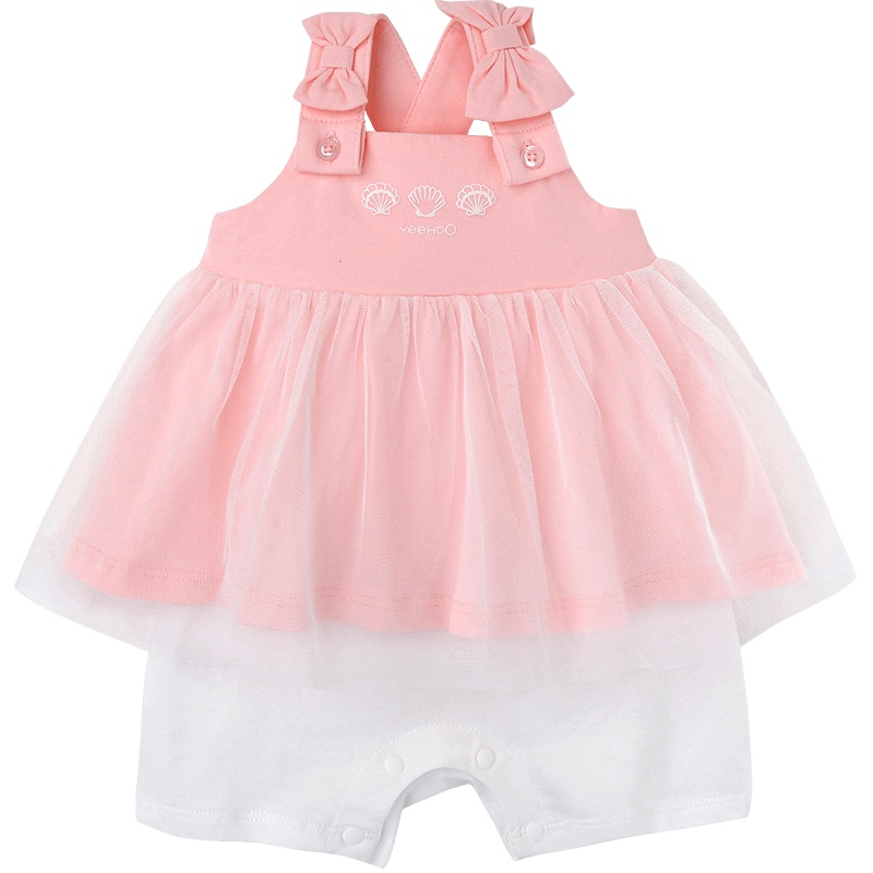 英氏新生婴儿儿连体衣女宝宝夏季新品YRHEJ20301A01