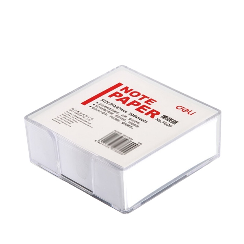 得力 DELI 7600 便签纸/便条纸 带盒 91×87MM 2个