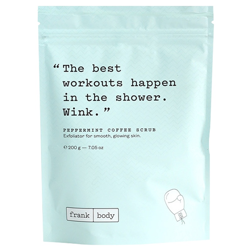Frank Body薄荷味咖啡身体磨砂膏 按摩膏去鸡皮角质嫩白全身疙瘩 200g