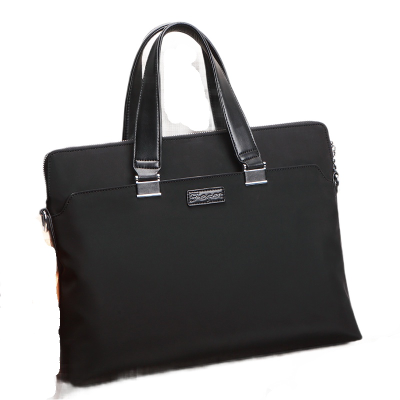 斐格男包手提包男士商务包潮牛津布休闲电脑包文件包帆布拎包公文包男