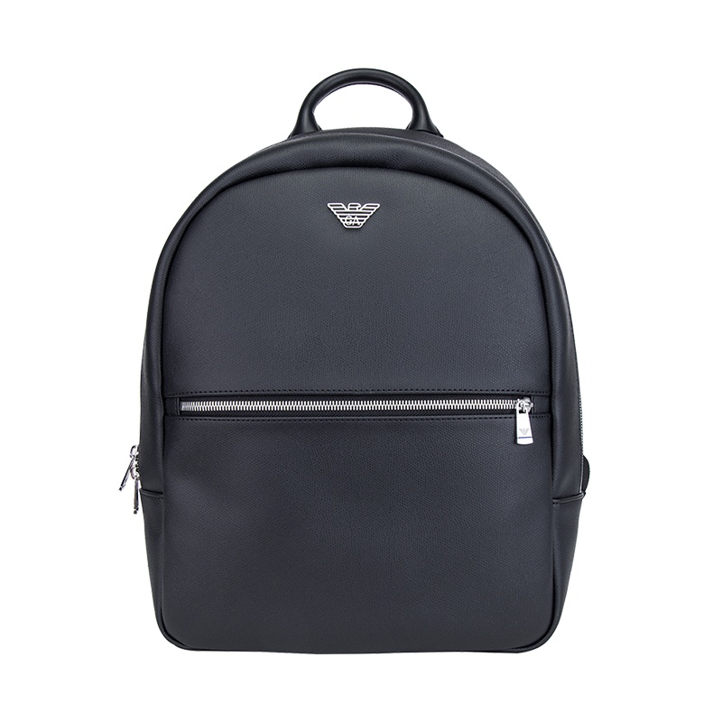 EMPORIO ARMANI 阿玛尼 男士黑色PVC时尚双肩包