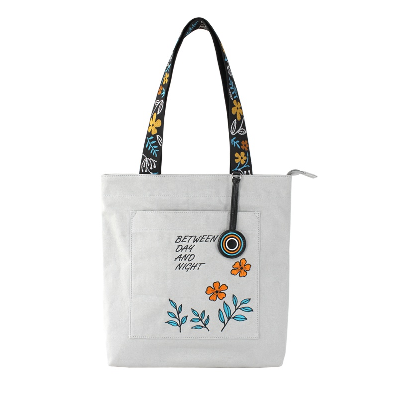 花间公主日夜间春季刺绣文艺清新包单肩包手提包帆布女包休闲包