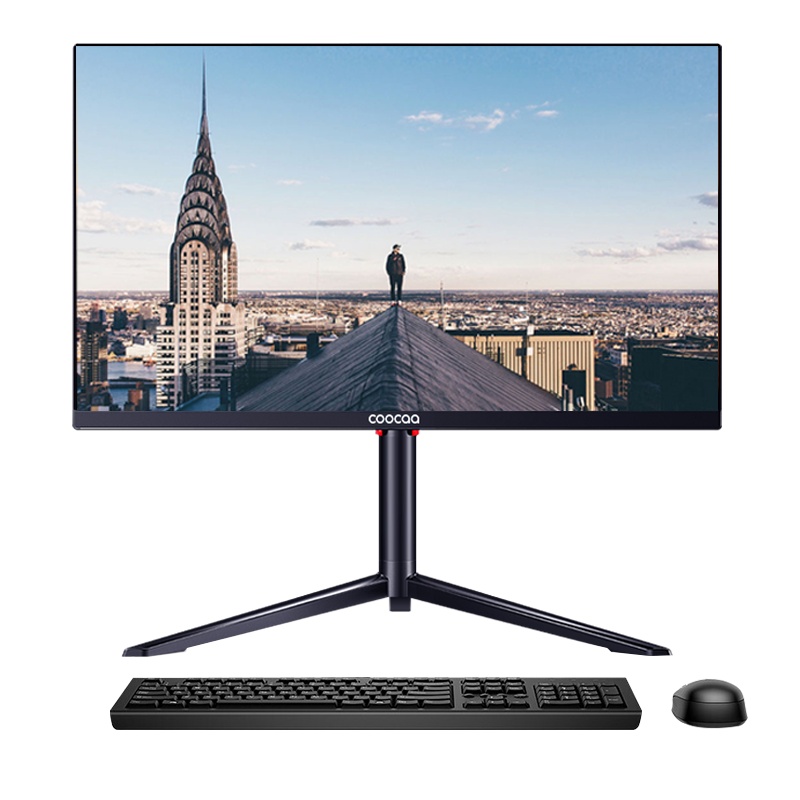 创维酷开(coocaa)电脑一体机电脑超薄家用商务办公网课游戏设计台式套装整机23.8英寸I5-10400 16G 512G