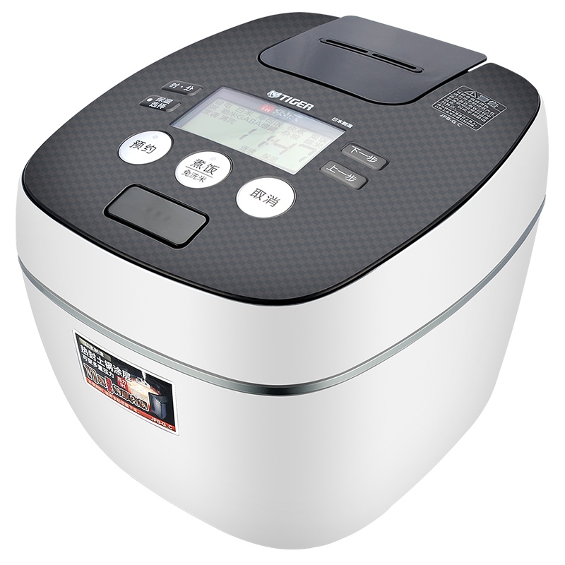 虎牌(tiger)原装进口压力IH电磁加热电饭煲JPB-G10C(WA)白色3L 土锅涂层 特厚内锅远红外内胆3-6人份