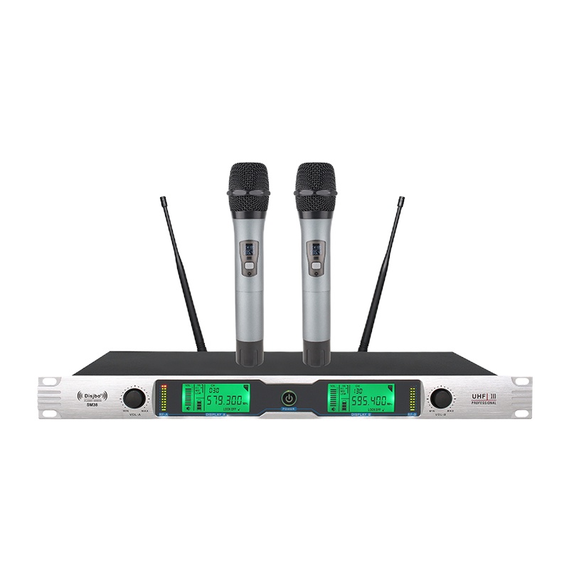 迪玠宝(DISJBO)SM38 无线话筒一拖二 手持话筒 会议室 教室 会客厅 演出 主持 防啸叫无线麦
