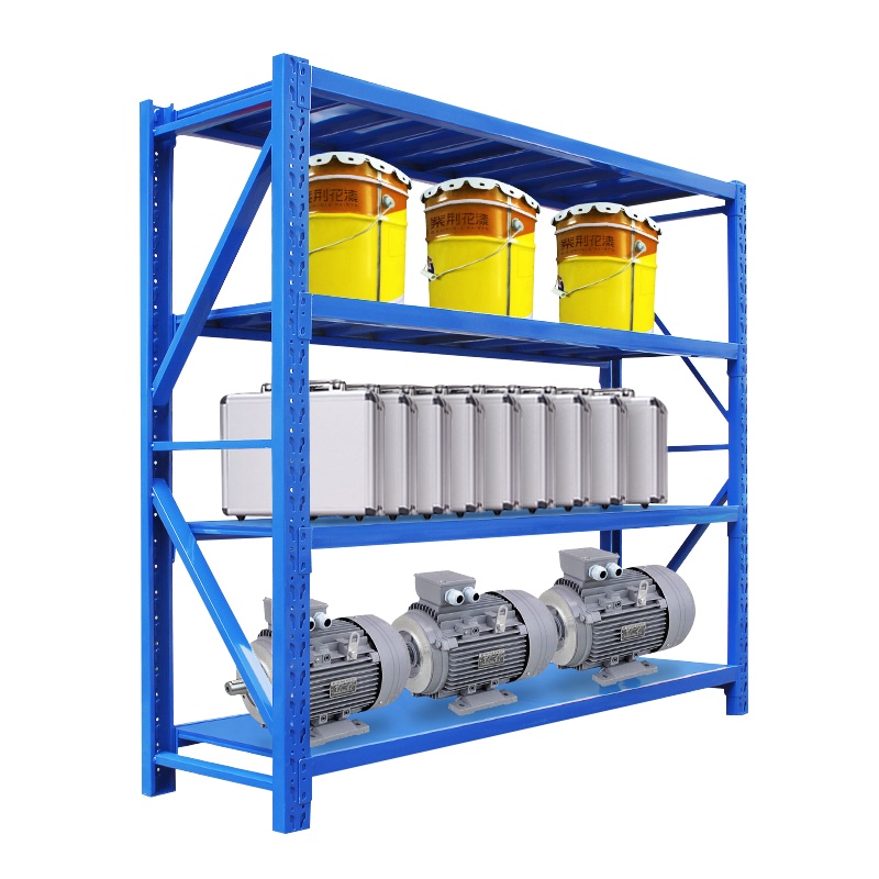 汉诺鑫威仓库仓储货架四层金属五金货架家用中型重型置物架展示架子300KG