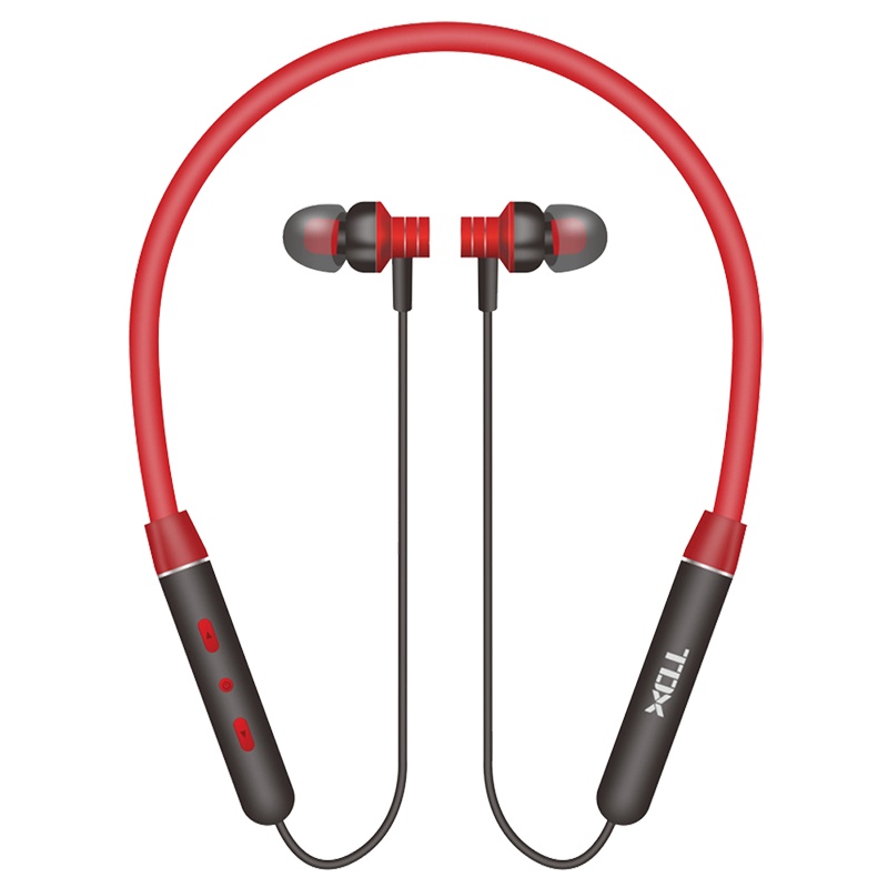 铁达信TD-95红运动跑步蓝牙耳机双耳颈挂脖入耳挂脖式耳机单超长待机续航适用苹果x安卓8小米vivo华为oppo通用