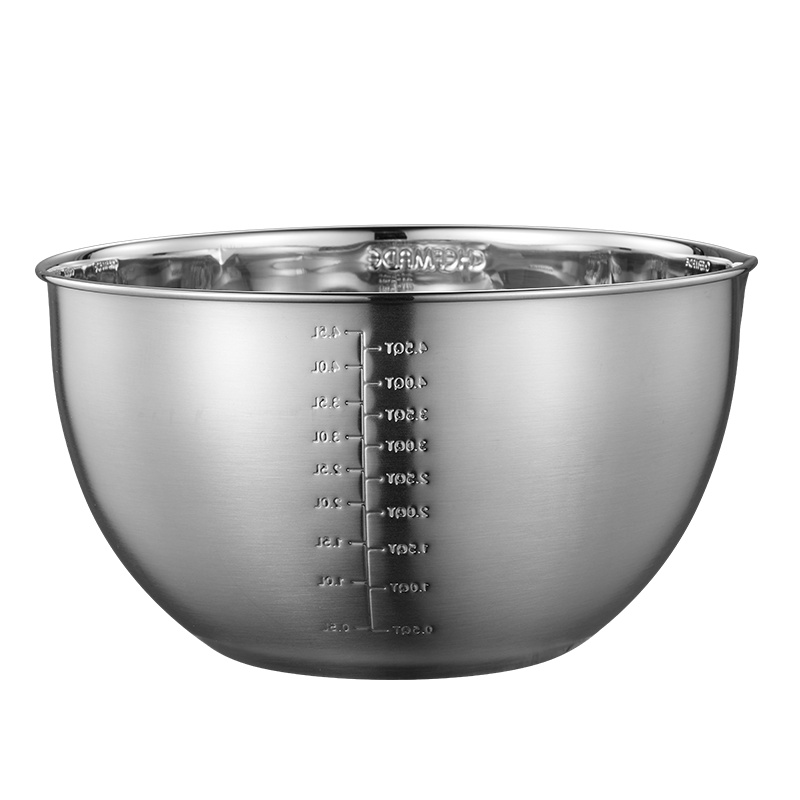 学厨 24cm打蛋盆 带刻度加厚304不锈钢烘焙打蛋盘 搅拌盆奶油蛋白打发盆 和面饭汤调料洗菜淘米水果盆 WK9365