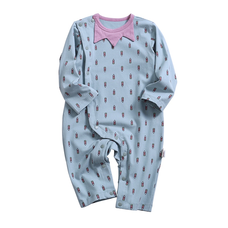 龙之涵 婴儿连体衣春秋薄款纯棉长袖爬服男女宝宝哈衣春装初生幼儿衣服