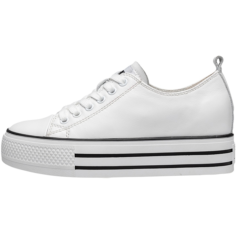 马克华菲2019秋款女小白鞋女款板鞋女休闲鞋透气休闲女鞋松糕女鞋厚底小白鞋