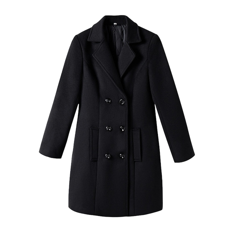 秋冬中长款毛呢外套 加厚呢子大衣