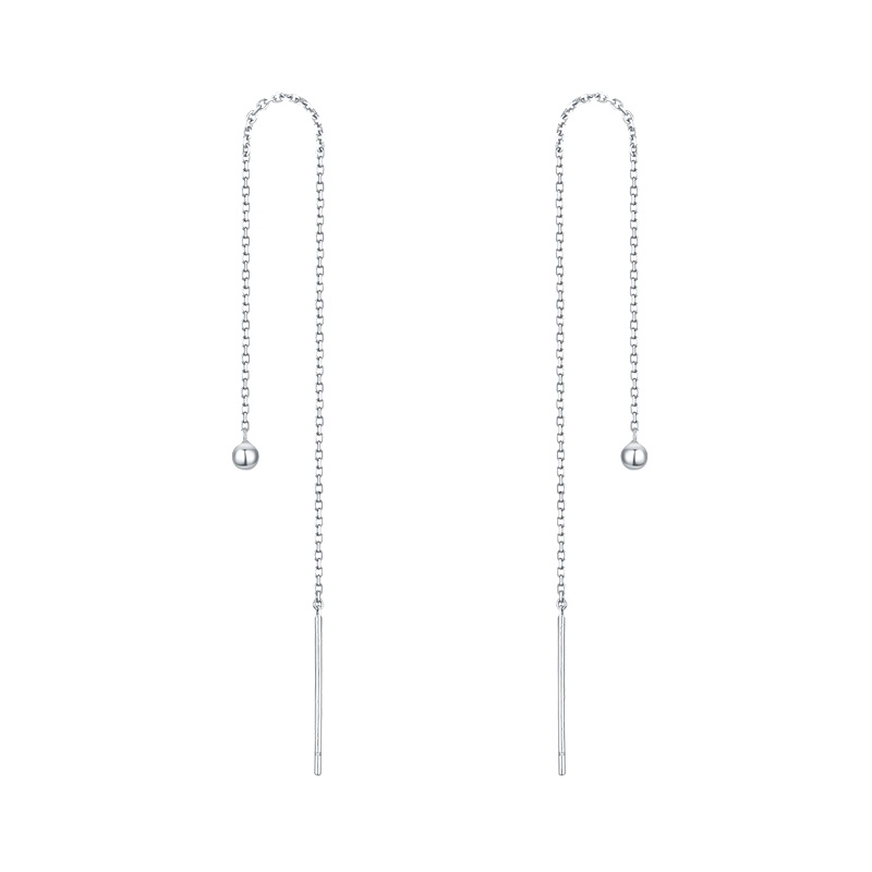 DTOTO 同款抖音小清新耳环日韩版防过敏耳线纯银长款耳坠简约个耳环