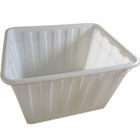 JERIS 塑料水箱 集装箱储水箱周转箱洗澡桶 400L加厚大号 970*755*670mm 4个起购