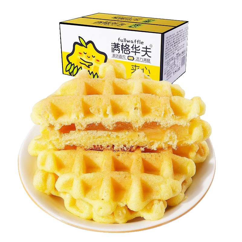 [拍一发三,收到3箱!]满格华夫肉松夹心华夫饼批发整箱沙拉400g/箱