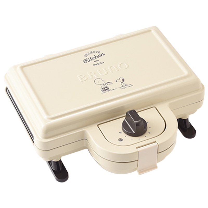 日本bruno史努比联名款Plus轻食机早餐机家用多功能三明治华夫饼烤面包（标配+鲷鱼烧烤盘+华夫饼烤盘）