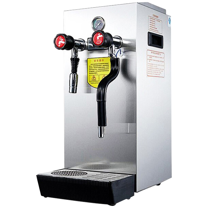 乐创(lecon)LC-ZQKS 蒸汽机商用奶泡机打奶泡器奶泡开水器银色