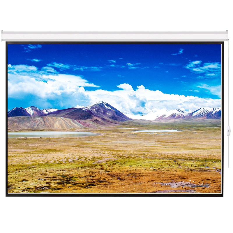 定制100寸4:3电动遥控幕布