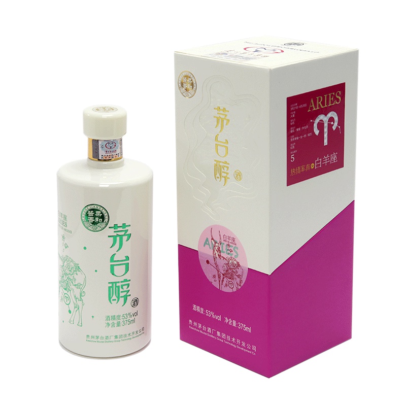 茅台醇 星座酒白羊座 53度375ml*1盒装 酱香型白酒 入口柔顺