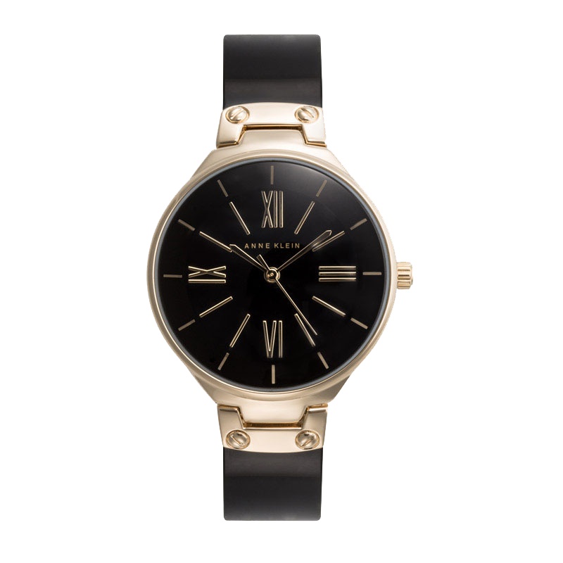 安妮克莱因（ANNE KLEIN）摩登复古系列时尚简约复古树脂表带石英女士手表AK/1958BKGB