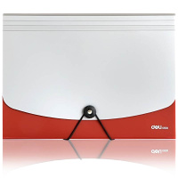 得力5558风琴包(红)试卷夹 文件夹 多层收纳袋 手提文件袋 商务手提袋 风琴包