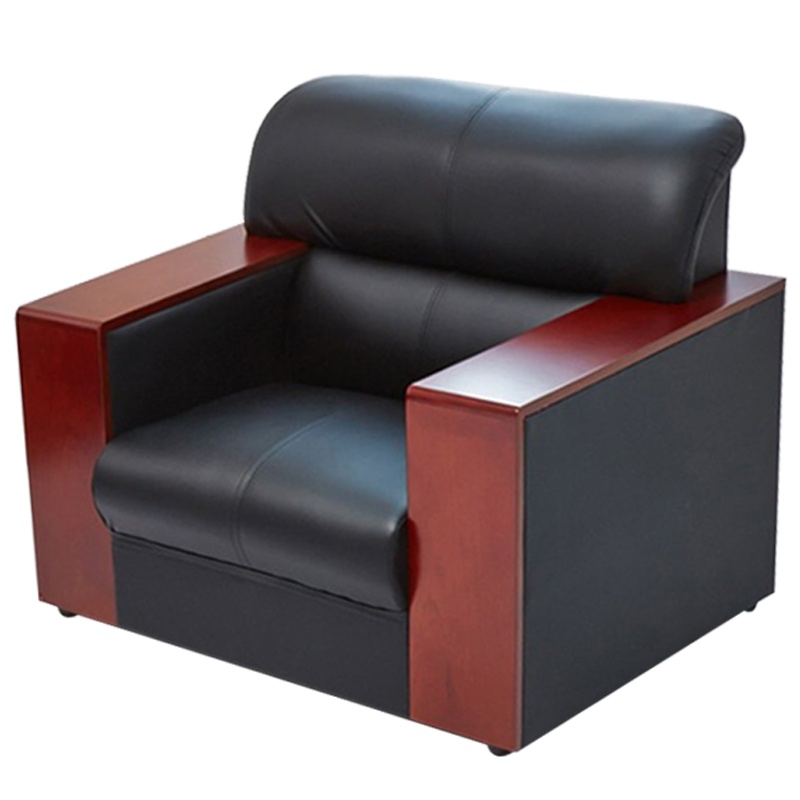 富和美皮艺沙发办公沙发接待会客办公室家具办公沙发17单人沙发