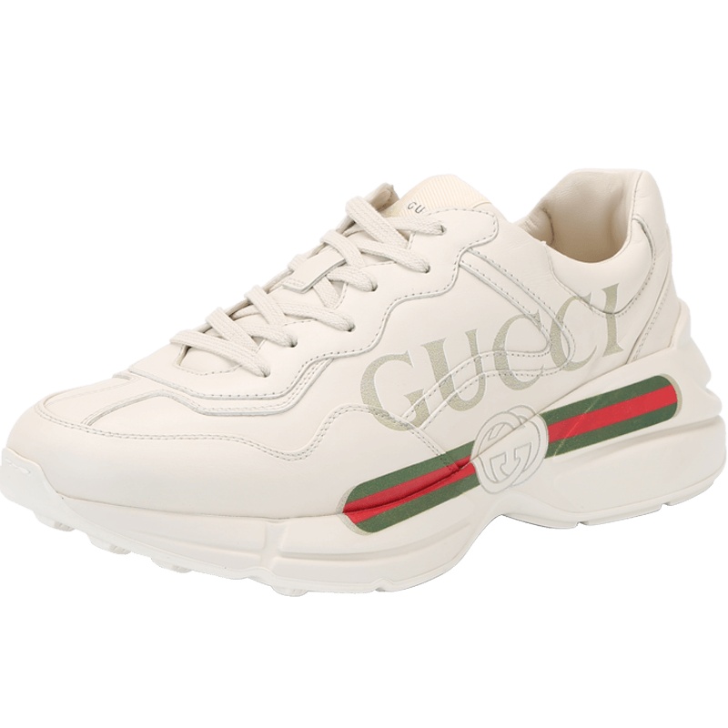 预售 古驰GUCCI Rhyton 老爹鞋 皮带标识粒面皮500877 男士低帮鞋