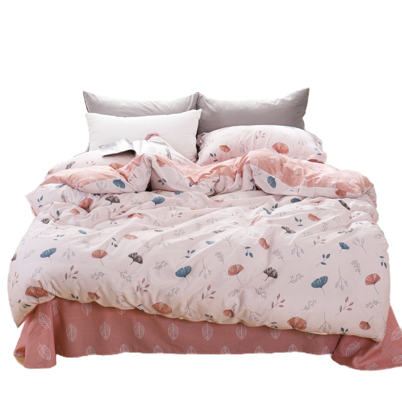 迎馨(YINGXIN) 床品家纺 全棉被套高支高密床单纯棉床品被套被罩 绗缝斜纹1.5m床